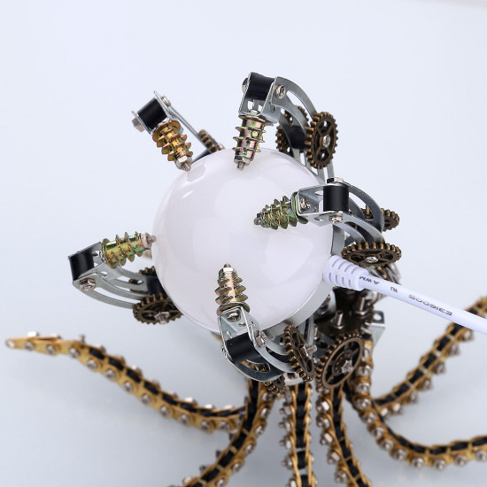 3d metal steampunk galaxy craft puzzle mechanical octopus with desk lamp model diy assembly for home decor creative gift-1060pcs 3d metal steampunk galaxy craft puzzle mechanical octopus with desk lamp model diy assembly for home decor creative gift-1060pcs