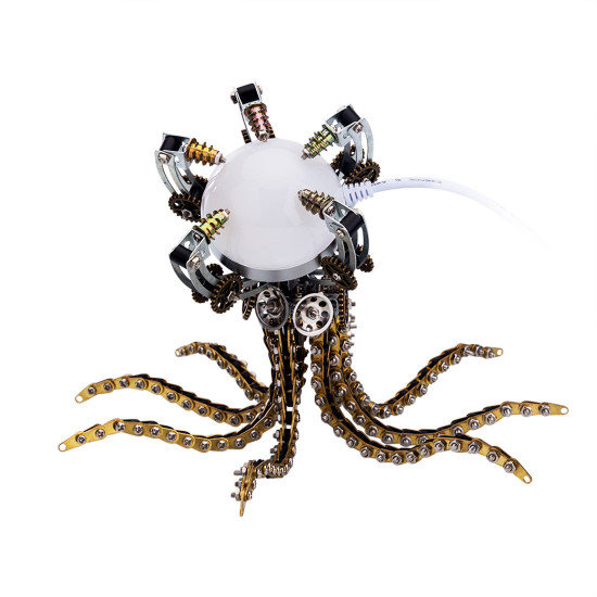 3d metal steampunk galaxy craft puzzle mechanical octopus with desk lamp model diy assembly for home decor creative gift-1060pcs 3d metal steampunk galaxy craft puzzle mechanical octopus with desk lamp model diy assembly for home decor creative gift-1060pcs