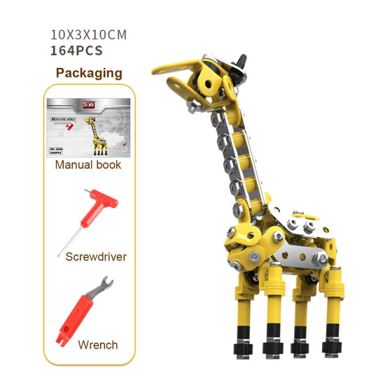 499pcs diy metal assembly model set educational toy (flamingo + giraffe + crocodile) 499pcs diy metal assembly model set educational toy (flamingo + giraffe + crocodile)