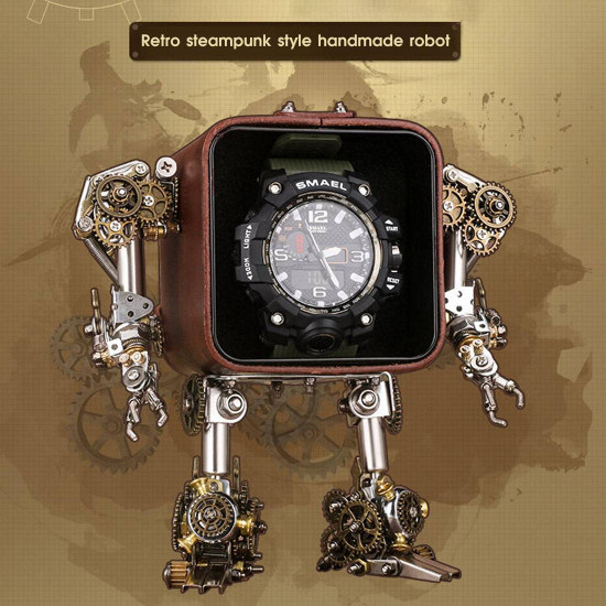 540pcs+ diy mechanical chronos watch stand mecha warrior metal model 540pcs+ diy mechanical chronos watch stand mecha warrior metal model