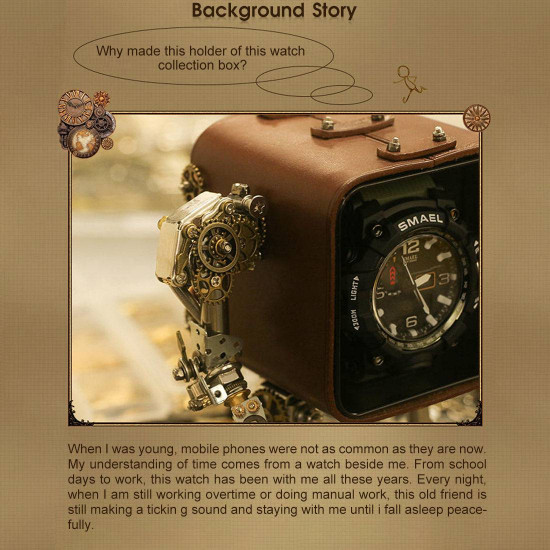 540pcs+ diy mechanical chronos watch stand mecha warrior metal model 540pcs+ diy mechanical chronos watch stand mecha warrior metal model
