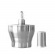 75 x 140mm 450ml anti explosion leak proof stainless steel lab alcohol burner lamp for stirling engine external combustion engine model