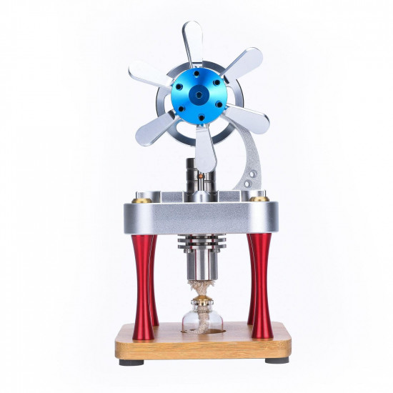 air-cooled metal vertical stirling engine with flywheel fan model education toy