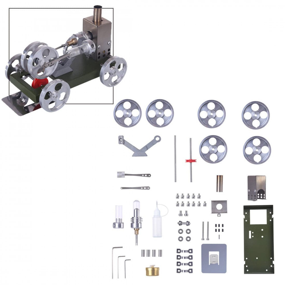 Simple Drivetrain Toy assembly stirling engine car diy model trolley vehicle set toy - 10098