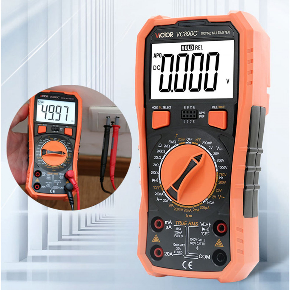 Engine Multimeter auto-ranging digital multimeter voltmeter engine voltage temperature ...
