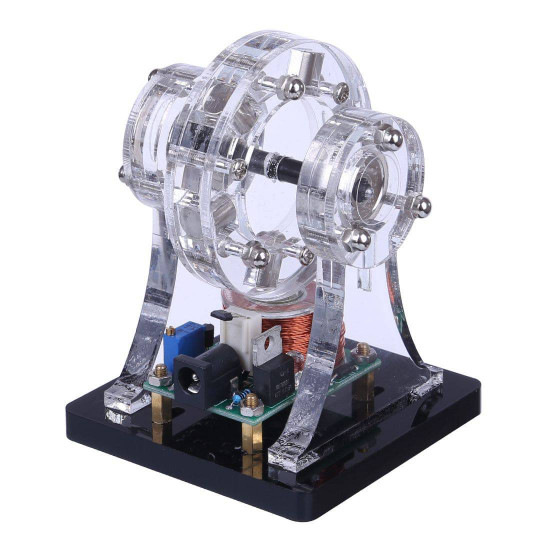 brushless magnetic suspension hall motor engine stem toy (random color light)