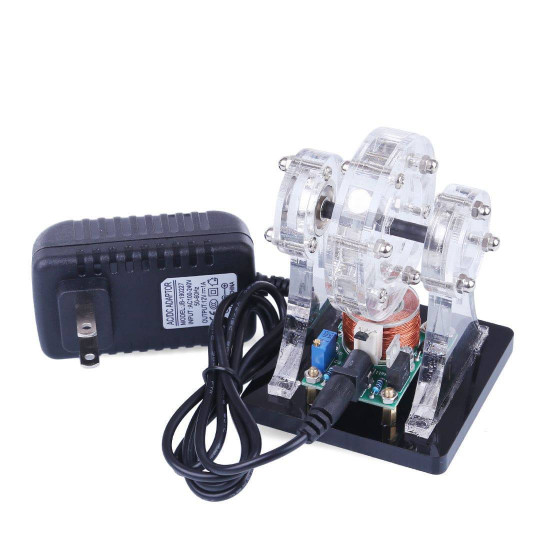 brushless magnetic suspension hall motor engine stem toy (random color light)