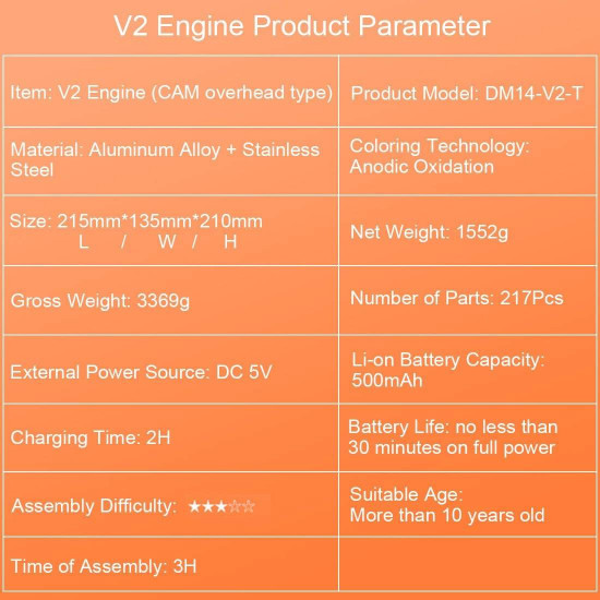 car engine model all-metal mini manual assembly v2 double-cylinder toy collection decoration car engine model all-metal mini manual assembly v2 double-cylinder toy collection decoration