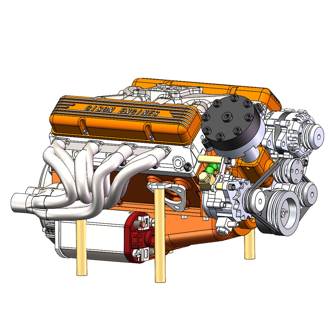 cison gasoline ohv v8 small-block engine model kits 4-stroke 44cc water ...