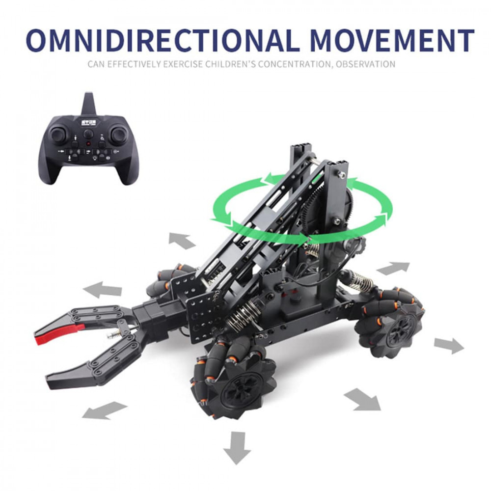 diy 14ch 2.4g alloy remote control robotic arm multifunctional ...