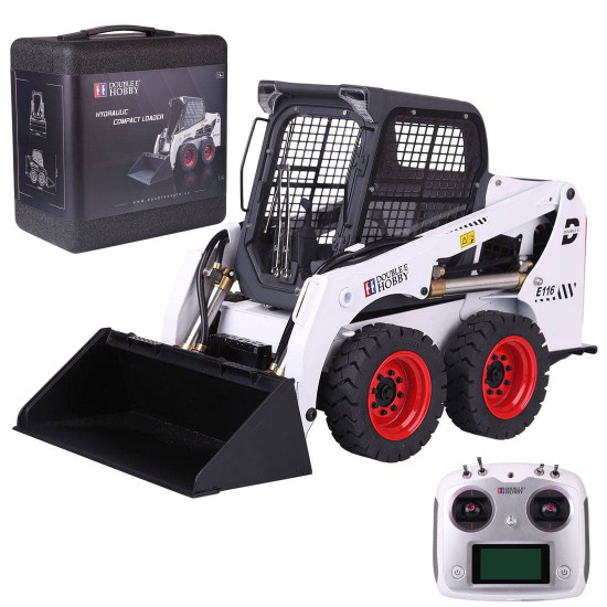 e116-003 1/14 2.4g alloy hydraulic skid steer loader engineering bulldozer construction remote control vehicle - rtr version e116-003 1/14 2.4g alloy hydraulic skid steer loader engineering bulldozer construction remote control vehicle - rtr version
