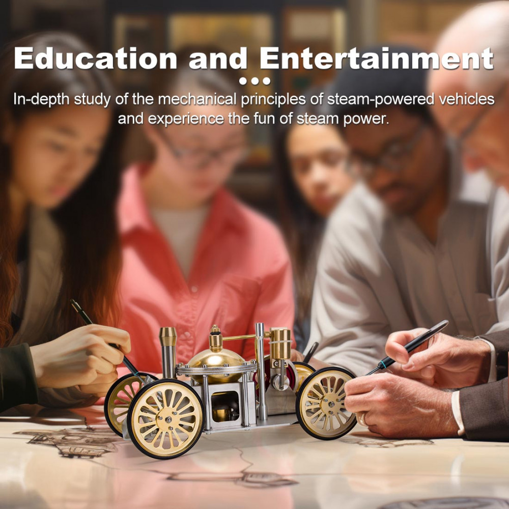 enjomor antique live steam-powered car model golden christmas - enjomor ...