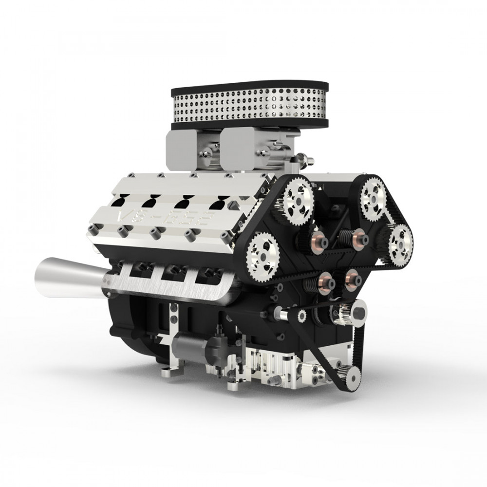enjomor v8 gs-v8 78cc dohc gasoline water-cooled v8 engine that works ...