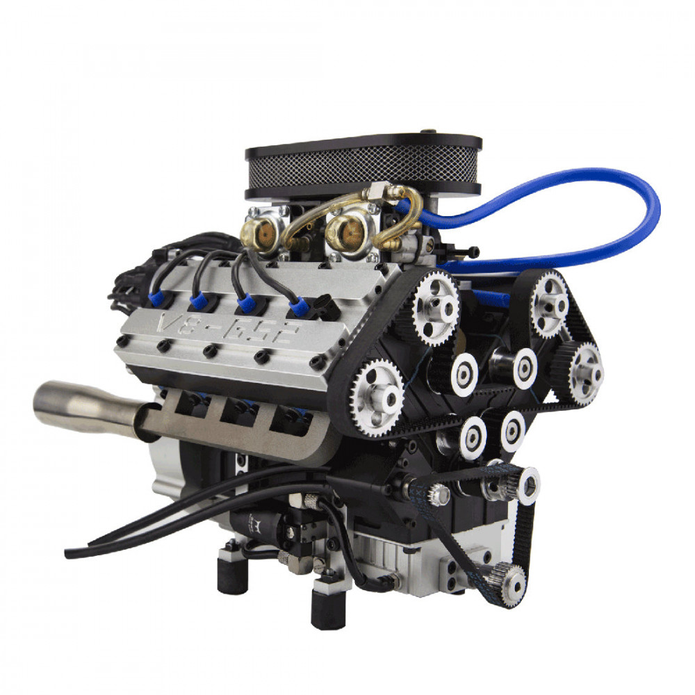 enjomor v8 78cc gs-v8 working scale model engine gas dohc 4 stroke ...