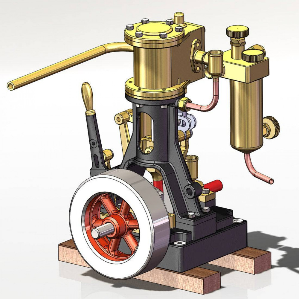 kacio ls1-14 inline single cylinder reciprocating steam engine piston ...