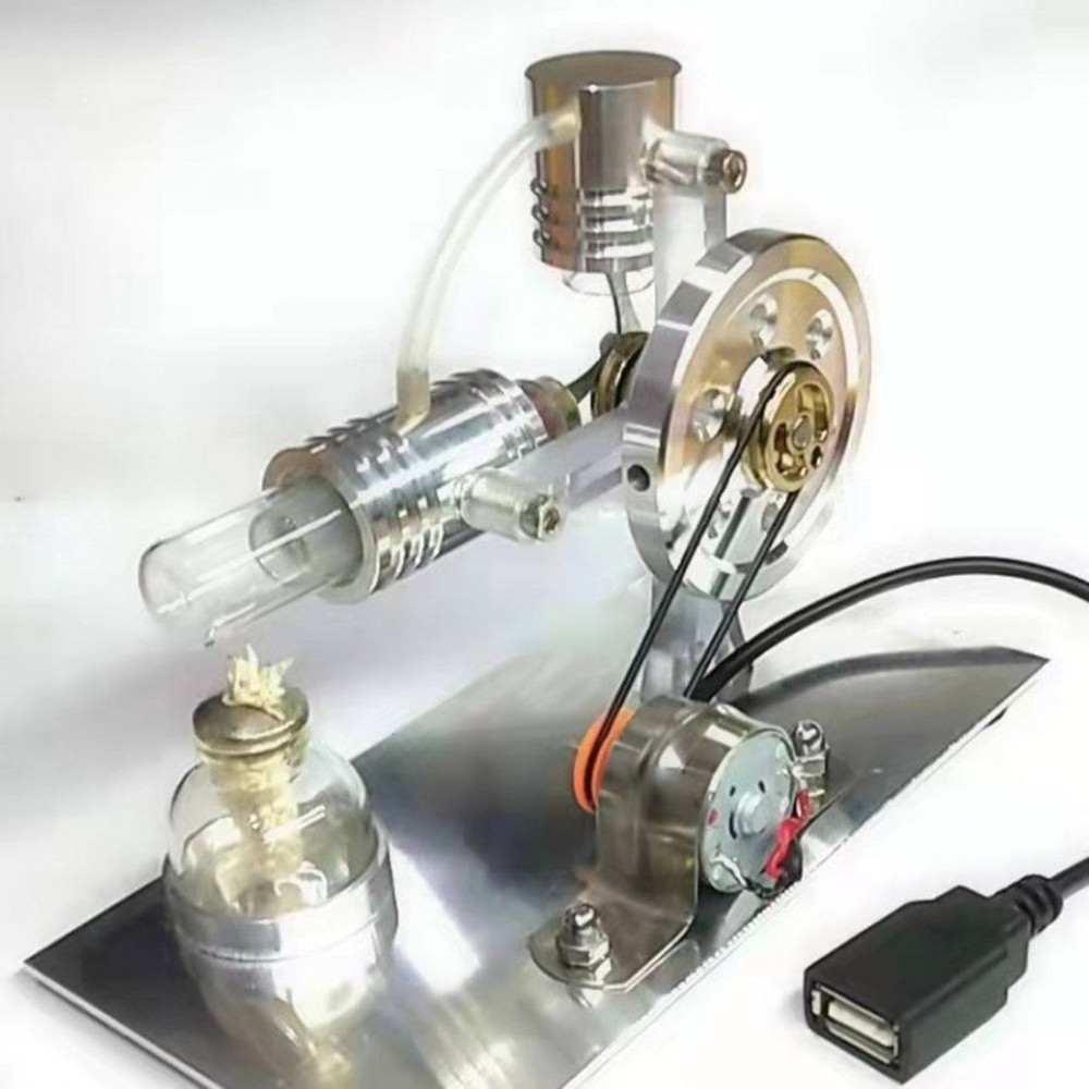 L Shape Engine l-shape single cylinder stirling engine model with night light - l ...