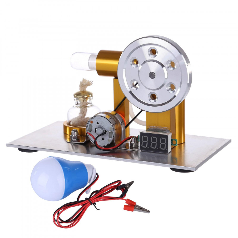 Engine Model For Display l-shaped customized golden led stirling engine model with voltage ...