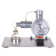 l type silver stirling engine generator model with bulb voltage digital display meter
