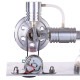 l type silver stirling engine generator model with bulb voltage digital display meter