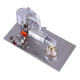 l type silver stirling engine generator model with bulb voltage digital display meter