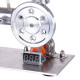 l type silver stirling engine generator model with bulb voltage digital display meter