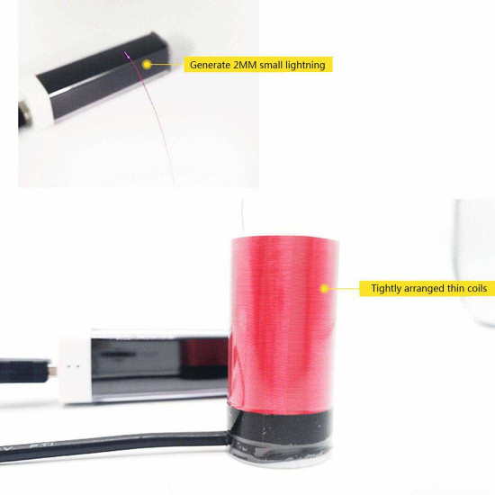 mini tesla coil 2mm arc lightning with neon bulb electronic toy science physical toy mini tesla coil 2mm arc lightning with neon bulb electronic toy science physical toy