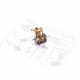 mini v4 brass steam engine model reverse gearbox (without boiler) mini v4 brass steam engine model reverse gearbox (without boiler)