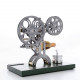 retro nostalgic projection stirling engine external combustion engine diy steam toy with metal base - assembly version