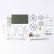 retro nostalgic projection stirling engine external combustion engine diy steam toy with metal base - assembly version
