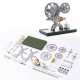retro nostalgic projection stirling engine external combustion engine diy steam toy with metal base - assembly version