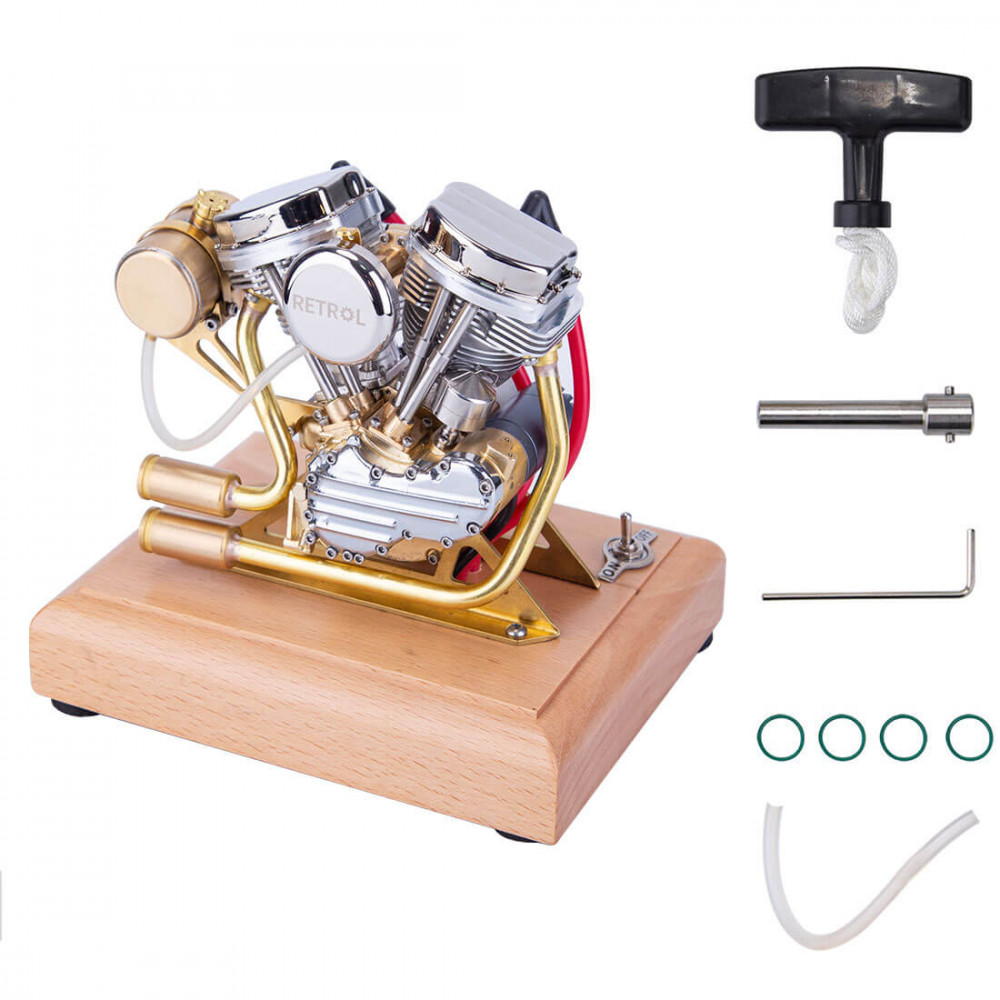 retrol 4.2cc ohv v-twin v2 four-stroke gasoline engine model ready to ...