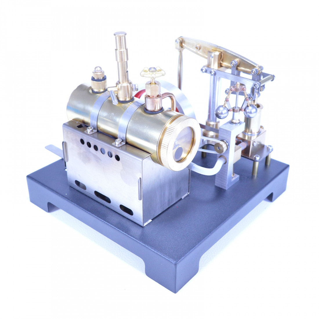 Steam Engine Block Assembly retrol diy steam beam engine model with boiler & centrifugal flyball ...
