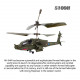 s109h  2.4g rc 3ch apache rc helicopter dual-prop gyro stabilized airplane model with bright night navigation lights -rtf version