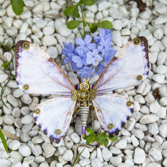 steampunk 3d butterfly model metal puzzle diy assembly kit for kids, teens and adults (150pcs+) steampunk 3d butterfly model metal puzzle diy assembly kit for kids, teens and adults (150pcs+)