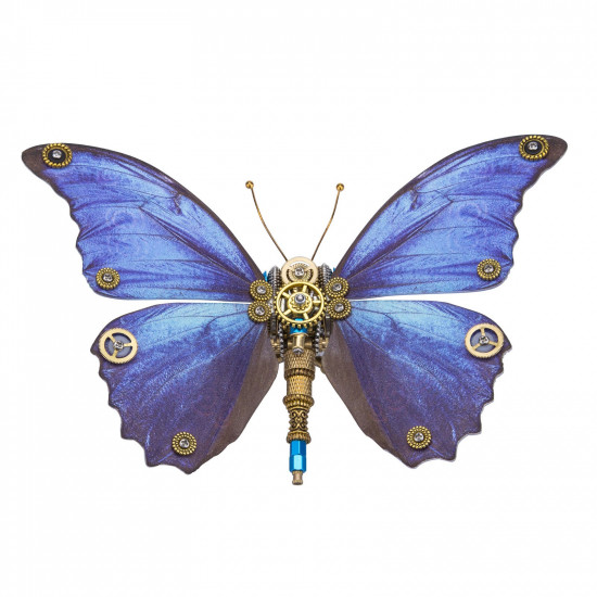 steampunk 3d butterfly model metal puzzle diy assembly kit for kids, teens and adults (150pcs+) steampunk 3d butterfly model metal puzzle diy assembly kit for kids, teens and adults (150pcs+)