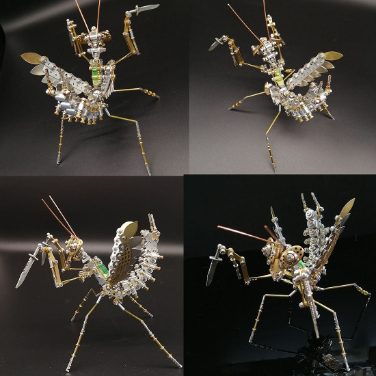 steampunk brass metal mantis model building kits 350+pcs steampunk brass metal mantis model building kits 350+pcs