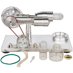 stirling engine kit mini diy model hot air quartz cylinder steam powered toy physics experiment