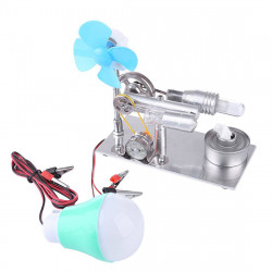 stirling engine kit single air stirling engine motor engine model toy with bulb and fan