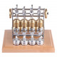 stirling high-end precision all-metal diy assembly mini four cylinder movable engine kit model