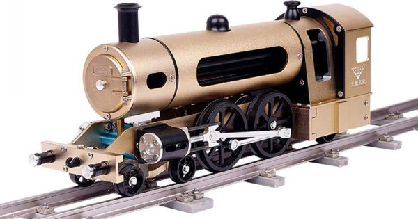 teching engine steam train model kits with pathway full aluminum alloy ...