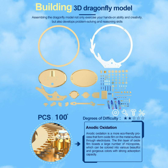 teching flying dragonfly kinetic sculpture 3d metal model diy kits teching flying dragonfly kinetic sculpture 3d metal model diy kits