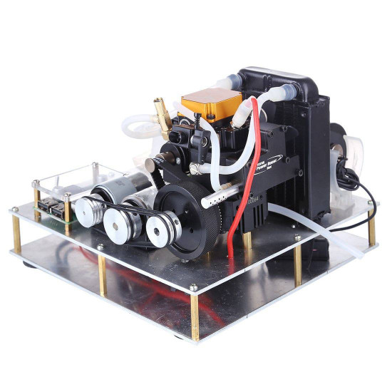 toyan diy gasoline engine model modify into micro water-cooled generator set