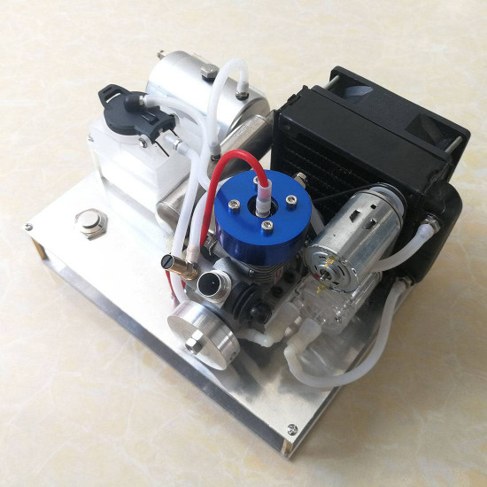 toyan level 15 diy modify methanol engine into gasoline engine  generator with water-cooled radiator device
