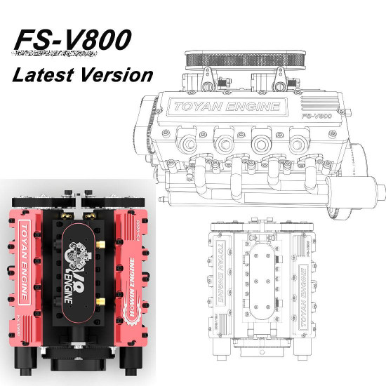 toyan v8 nitro engine fs-v800 rc engine model building kits 28cc toyan v8 nitro engine fs-v800 rc engine model building kits 28cc