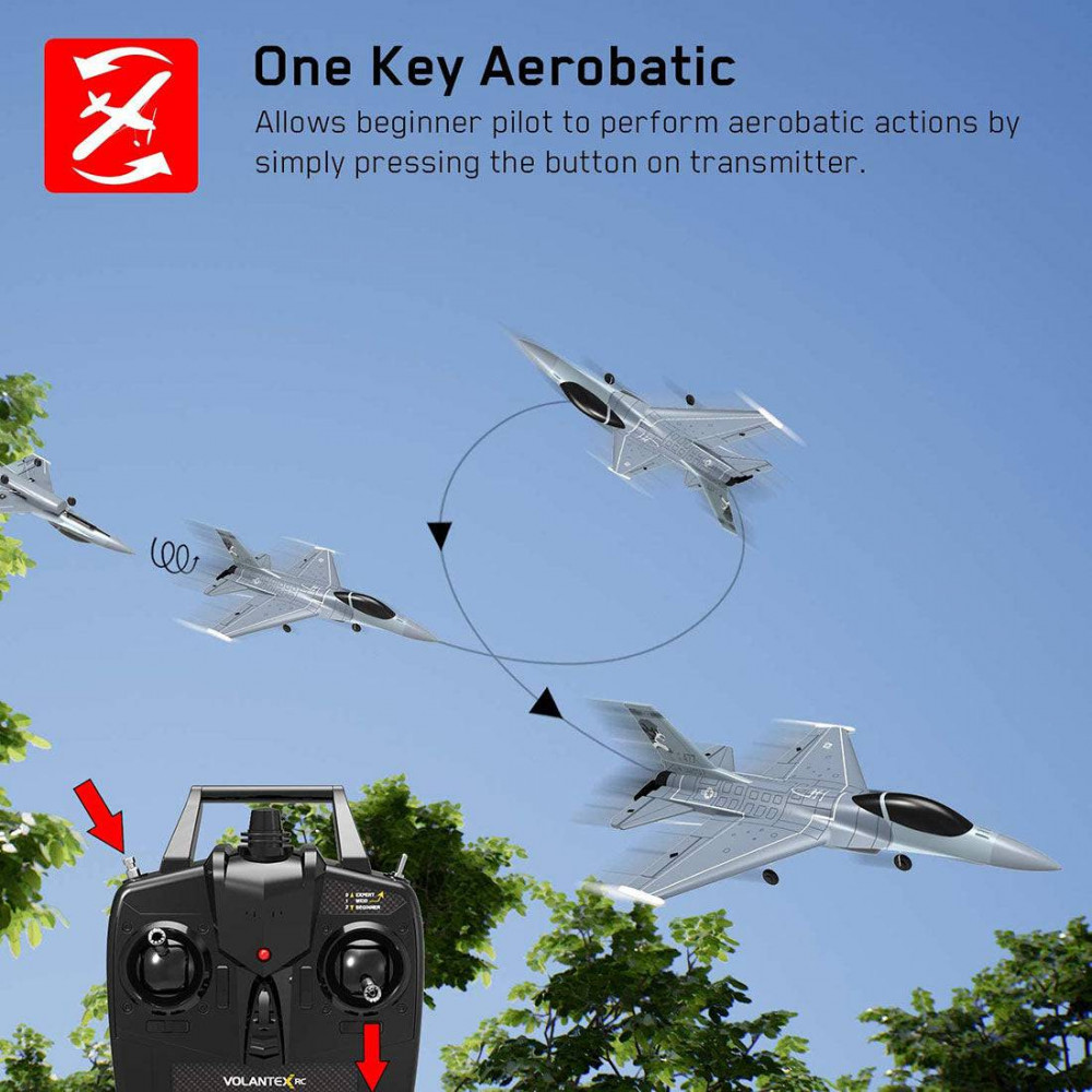 volantexrc f16 rc aircraft fixed wing aerobatic airplane 2.4g 4ch with ...