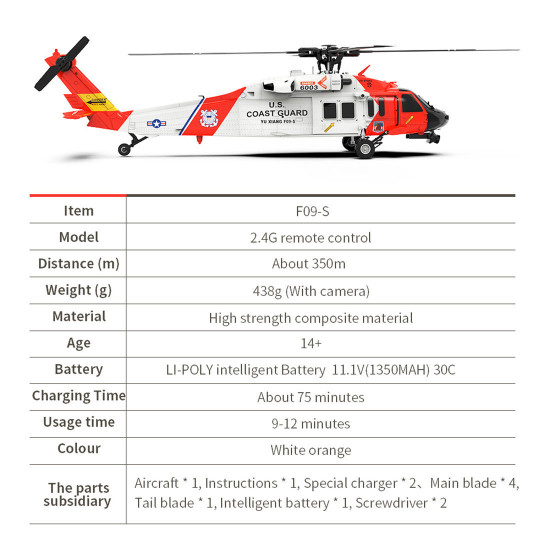 yuxiang yxznrc f09-s rtf rc military helicopter uh60 model 1/47 2.4g 6ch yuxiang yxznrc f09-s rtf rc military helicopter uh60 model 1/47 2.4g 6ch